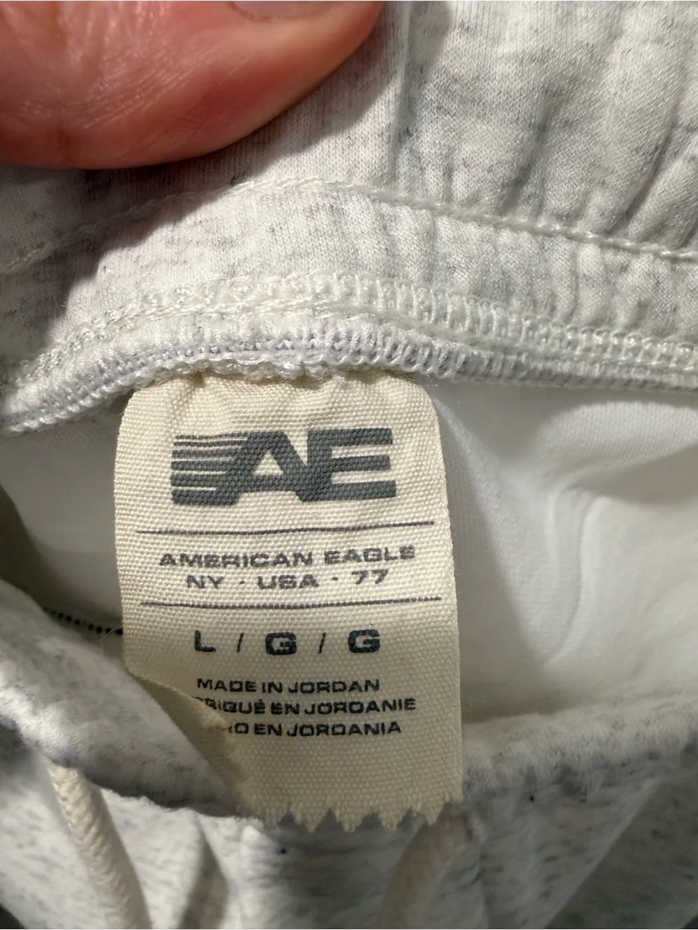American Eagle Light Heather Gray Jogger Sweatpants